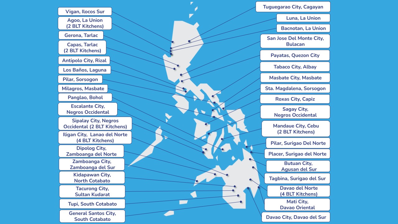 BLT Comprehensive Philippine Map: Cities and Islands Illustrated